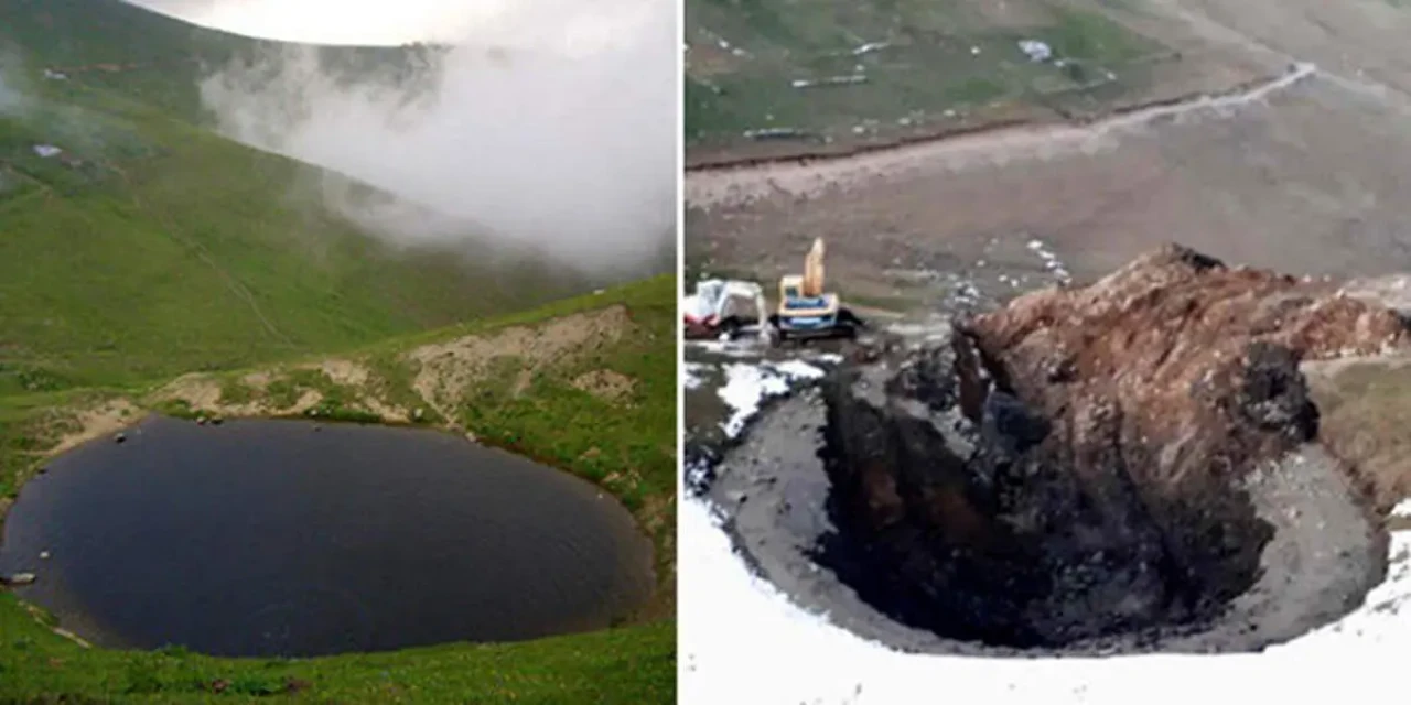 حفاری بحث‌برانگیز، پایان یکی از نادرترین دریاچه‌های یخچالی ترکیه+تصاویر