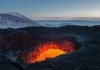 نمای نزدیک از دهانه آتشفشان فعال+فیلم